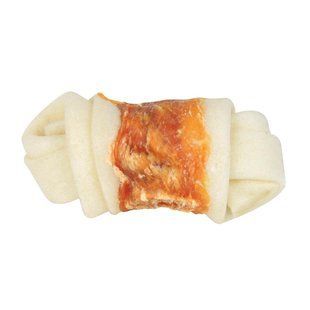 Ласощі для собак Trixie Кость для чищення зубів з куркою Denta Fun 5 см (5 шт.) 31321 фото