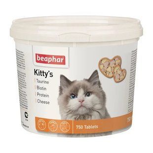 Вітамінізовані ласощі Beaphar Kitty&rsquo;s Mix для котів, мікс, 750 табл 12595 фото