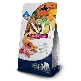 Фарміна сухий корм N&D TROPICAL SELECTION LAMB ADULT MEDIUM & MAXI з ягням та тропічними фруктами, 2 kg, 42330 177884 фото