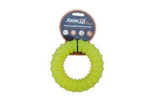 Игрушка для собак AnimAll Fun кольцо с шипами, желтое, 12 см 88151 фото