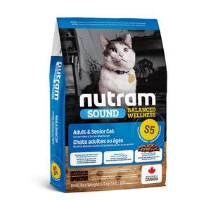 Корм S5 Nutram Sound Balanced Wellness Adult/Urinary Cat 5.4 кг для взрослых котов со вкусом курицы и лосося S5_(5.4kg) фото