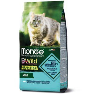 Monge Cat Bwild Grain Free тріска 1,5 кг 70012058 фото