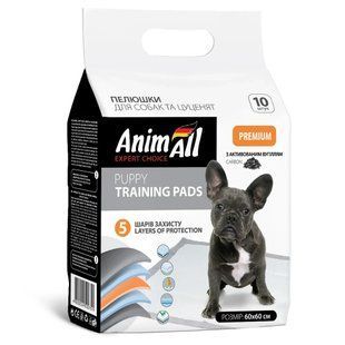 Пеленки AnimAll Puppy Training Pads для собак и щенков, с активированным углем, 60&times;60 см, 10 шт 147963 фото