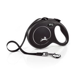 Поводок-рулетка Flexi с лентой New Classic L 5 м / 50 кг Синяя 11721 BLACK Flexi фото