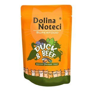 Пауч Dolina Noteci Superfood для кошек с уткой и говядиной, 85 гр DN85(760) фото