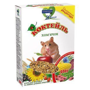 Природа Корм Коктейль для гризуна Хом'ячок 0,5 кг Картон PR740046 фото
