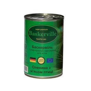 Вологий корм Baskerville для котів, оленина з м'ясом курки, 400 г х 6 шт 21537/П фото