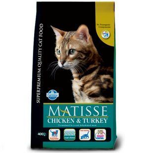 Фарміна сухий корм MATISSE CHICKEN & TURKEY з куркою та індичкою 400 г 16102 172671 фото