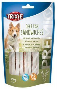 Ласощі для собак Premio Deer Fish Sandwiches 31868 фото
