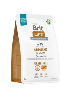 Сухой корм Brit Care Dog Grain-free Senior & Light для стареющих собак, беззерновой с лососем, 3 кг 172206 фото