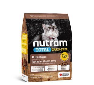 Корм T22 Nutram Total Grain-Free Turkey & Chiken Cat 1.13 кг для взрослых котов со вкусом курицы и индейки T22_(1,13kg) фото