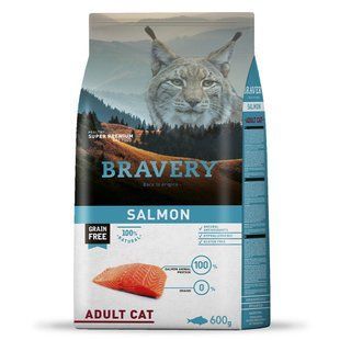 BRAVERY Salmon Adult Cat, сухий корм для дорослих котів, з лососем 600 гр 7654BRSALM_600GR фото