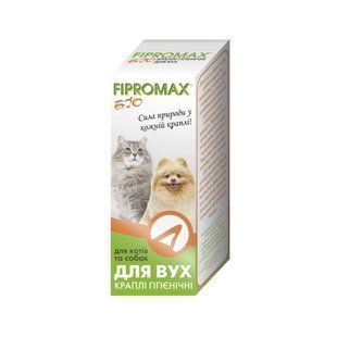 Краплі Fipromax БІО для вух гігієнічні, для котів і собак 15мл НФ-00002583(FB-034) фото