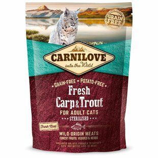 Сухой корм для стерилизованных котов Carnilove Frech Carp & Trout 400 г (рыба) 170876/7427 фото