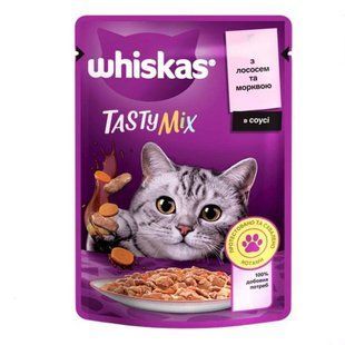 Влажный корм Whiskas Tasty Mix для кошек, лосось с морковью, 85 г х 28 шт 175566/П фото