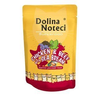 Пауч Dolina Noteci Superfood для кошек с курятиной, говядиной и дорадо, 85 гр DN85(746) фото