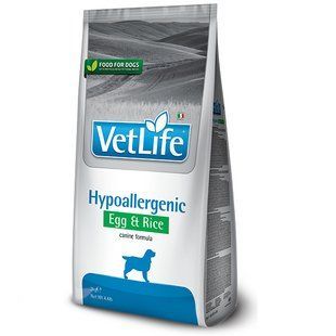 Фарміна сухий корм Vet Life Hypoallergenic EGG & RICE дієт. харчування, при харчовій алергії, 2 кг 25272 168800 фото