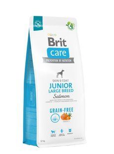 Корм Brit Care Dog Grain-free Junior Large Breed для молодых собак больших пород, беззерновой с лососем, 12 кг 172201 фото