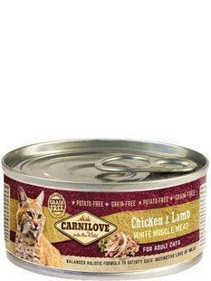 Влажный корм Carnilove Chicken and Lamb for Adult cats 100г для взрослых кошек с мясом курицы и ягненка 100558/111281/8936 фото