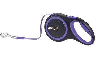 Поводок-рулетка AnimAll для собак весом до 25 кг, 5 м, фиолетовый 60700 фото