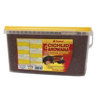 Сухий корм для акваріумних риб Tropical в паличках &laquo;Cichlid & Arowana Medium Sticks&raquo; 5 л (для м'ясоїдних 63529 фото