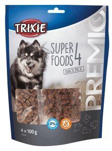 Ласощі для собак Premio4 Superfoods з куркою, качкою, яловичиною і бараниною 4 x 100 г 31854 фото