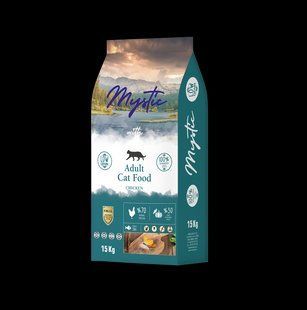 Сухий Корм Mystic Беззерновий для дорослих котів з Куркою 15 кг 500201 фото