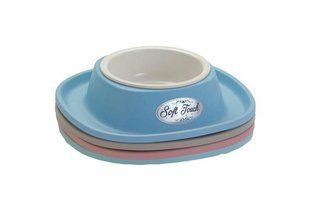 Миска пластикова Georplast Soft Touch з м'яким килимком для кішок і собак, 20 x 20 x 3,5 см 20050 фото