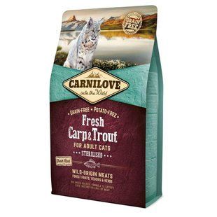 Сухой корм для стерилизованных котов Carnilove Frech Carp & Trout 2 кг (рыба) 170877/7441 фото