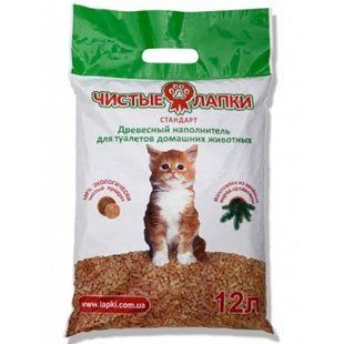 Наповнювач дерев'яний Чисті лапки стандарт-лаванда 3 кг (12 л) для котячого туалету 8100151 фото