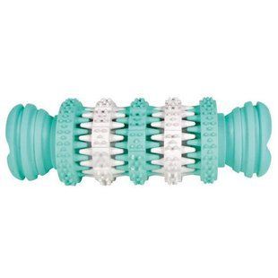 Игрушка для собак кость DentaFan 15 см, резина, белый/зеленый TX-32944 фото