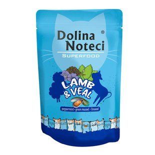 Пауч Dolina Noteci Superfood для кошек с ягнятиной и телятиной,85 гр DN85(753) фото