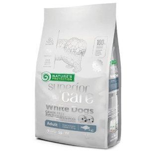 Cухий корм Nature's Protection Superior Care White Cats Herring Adult для котів з білою шерстю, оселедець, 1.5 кг NPSC47630 фото