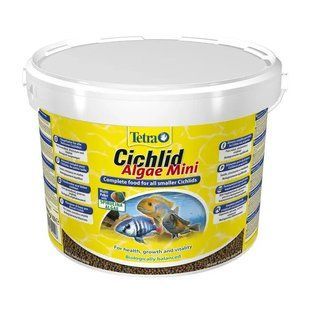 Сухой корм для аквариумных рыб Tetra в гранулах Cichlid Algae Mini 10 л для всех цихлид 201408 фото