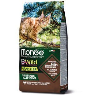 Monge Cat Bwild Grain Free буйвол (для котів великих порід з 2-х місяців) 1,5 кг 70012065 фото