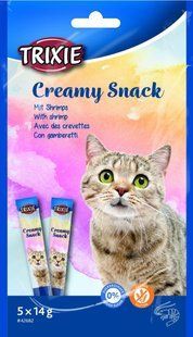Лакомство Trixie Creamy Snacks для кошек, креветки, 5 шт/упак, 14 г 42682 фото