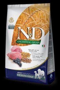 Farmina (Фармина) n&d low Grain dog Lamb & Blueberry Adult Medium & Maxi 2,5 кг Низкозерновой сухой корм 156383 фото