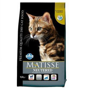 Фарміна сухий корм MATISSE NEUTERED CHICKEN з куркою 1,5 кг 32102 161036 фото