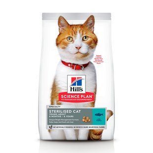 Hill's Science Plan Young Adult Sterilised Cat 1,5 кг сухой корм для стерилизованных кошек с тунцом 607659 фото