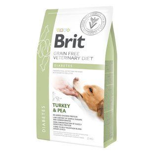 Сухой корм Brit GF VetDiets dog Diabetes 2 кг для собак всех пород при сахарном диабете с индейкой и горохом 170943/8103 фото