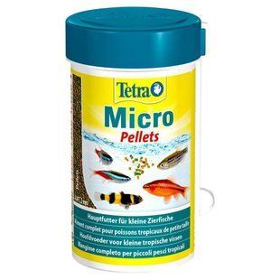 Сухий корм для дрібних акваріумних риб Tetra в гранулах &laquo;Micro Pellets&raquo; 100 мл (для всіх акваріумних риб) 277496 фото