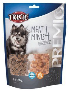 Лакомство для собак Premio 4 Meat Minis с курицей, уткой, говядиной и бараниной 4 x 100 г 31852 фото