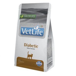 Фармина сухой корм Vet Life Diabetic диет. питание, для контроля уровня глюкозы в крови при сахарном диабете, 176430 фото
