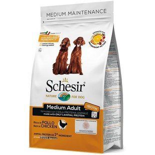 Schesir dog Medium Adult Chicken 12 кг корм для взрослых собак средних пород с курицей ШСВСК12 фото