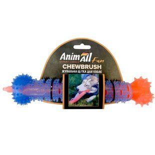 AnimAll Фан жувальна щітка-кістка помаранчева з синім, 24 см 149647 фото