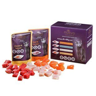 Мультибокс влажный корм Nuevo Adult для кошек ,микс 8шт х 85 г 95215(778) фото