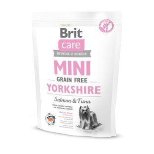 Сухой корм Brit Care GF Mini Yorkshire для йоркширских терьеров, с лососем и тунцем, 400 г 170780 фото