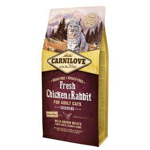 Сухой корм для взрослых кошек Carnilove Frech Chicken & Rabbit 6 кг, курица и кролик 170875/7410 фото