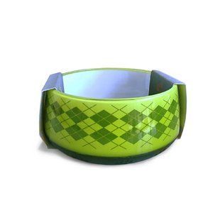 Миска AnimAll Super для собак, з візерунком "Ромб", зелена, 300 мл 167336 фото