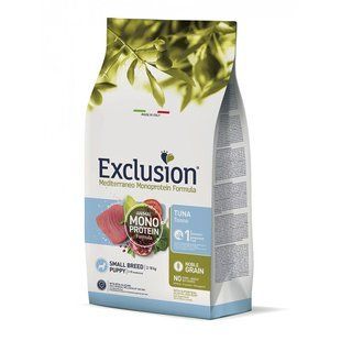 Сухой корм Exclusion Puppy Tuna Small Breed для щенков мелких пород, с тунцом, 500 г 5548 фото